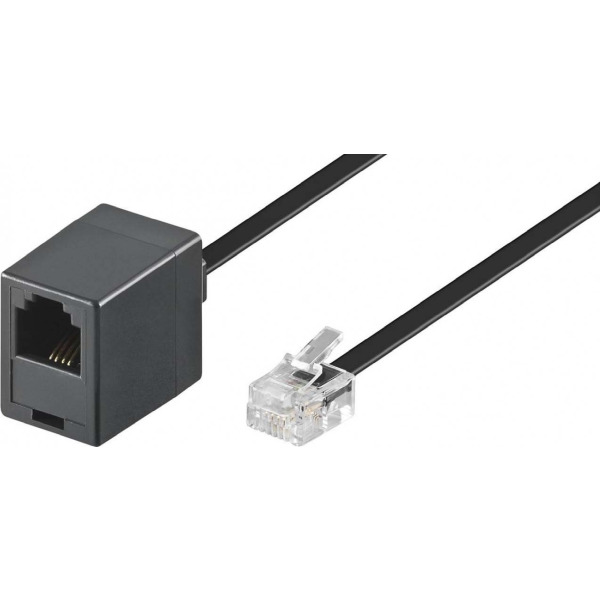 Goobay 68258 15m RJ11 Verlängerungskabel 15 Meter schwarz St/Bu