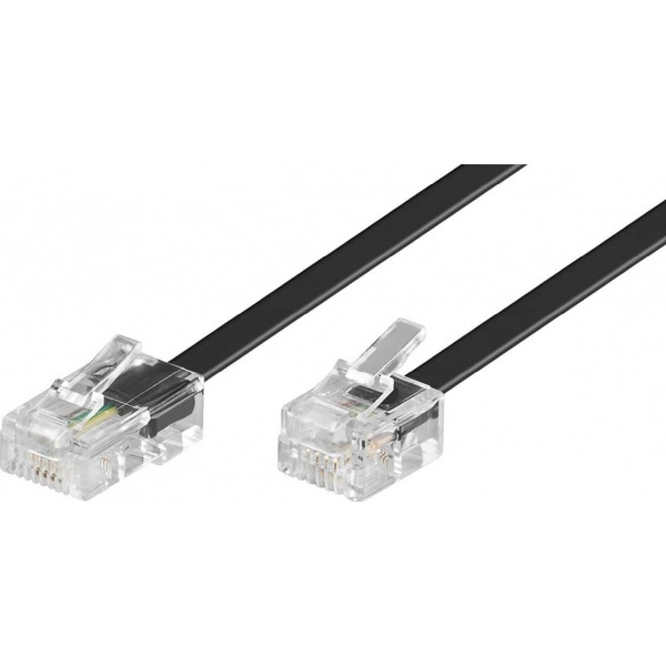 Goobay 68530 Modularanschlußkabel 3 Meter schwarz Stecker/Stecker